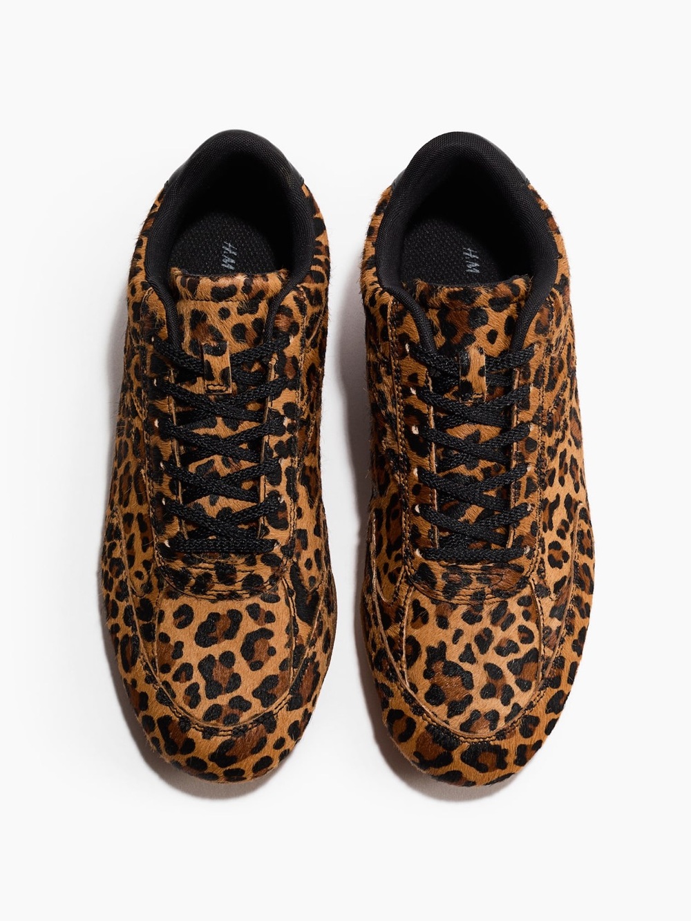 NWT H&M Leopard Print Leather Cowhide Sneakers